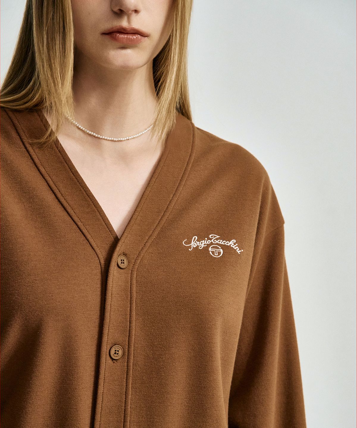 세르지오 타키니(SERGIO TACCHINI) W 더블니트 가디건 (Brown)