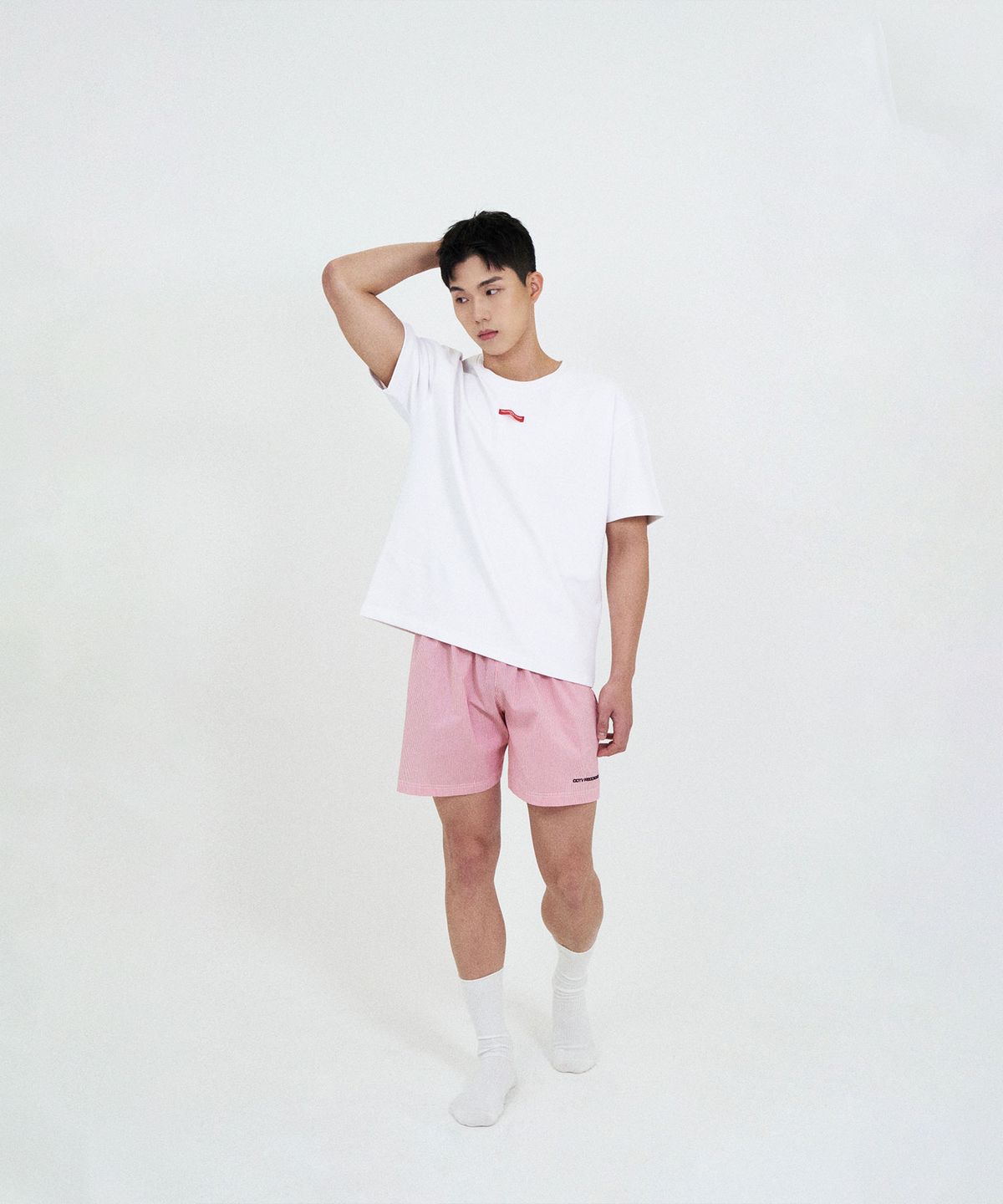 레코딩하우스(RECORDINGHOUSE) REC OVER FIT HALF-SLEEVE [WHITE]