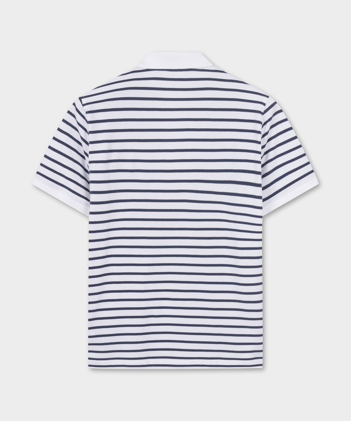 브룩스 브라더스(BROOKS BROTHERS) 슬림핏 마리너 스트라이프 피케 숏슬리브 폴로  (화이트) (BBNTMF9063AFM)