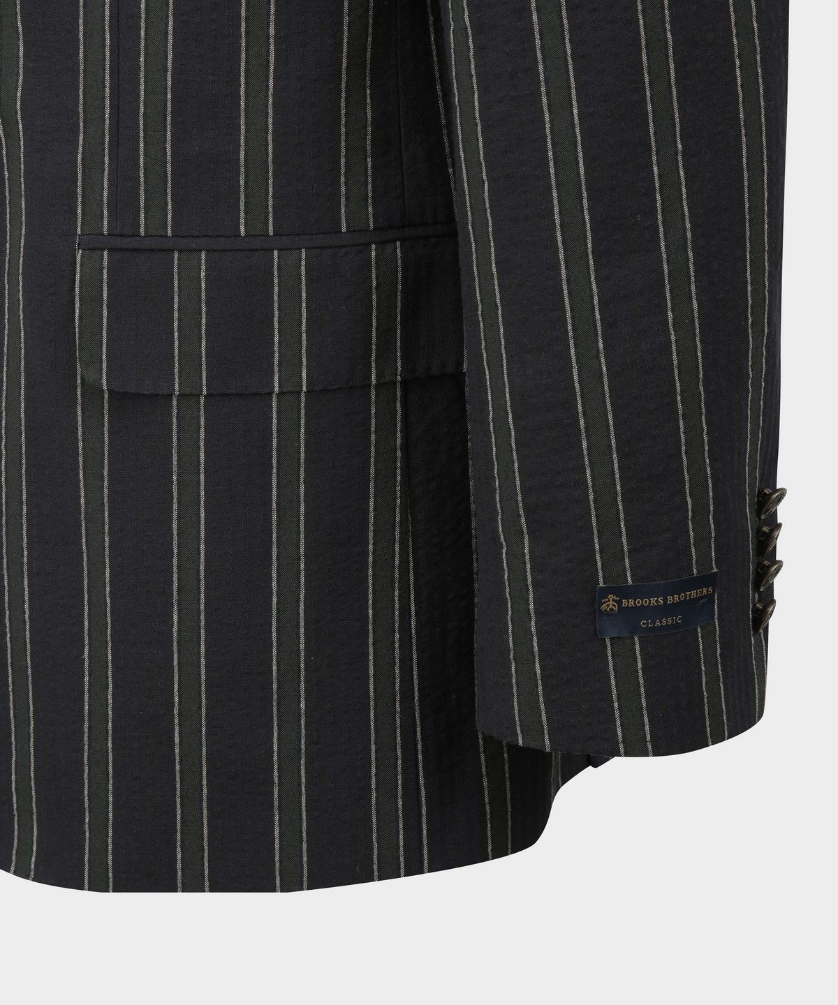브룩스 브라더스(BROOKS BROTHERS) 클래식핏 시어서커 2버튼 스포츠코트 (네이비) (BBJSMF8362QFM)