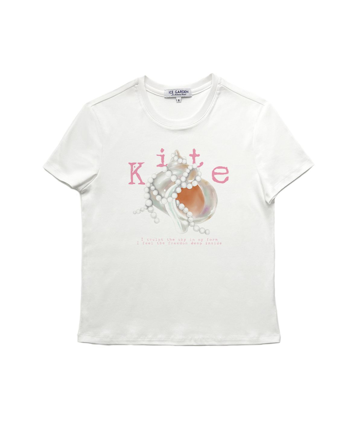 아이스가든에이오공팔(ICE GARDEN A.508) Topshell and Pearl Print T-shirt