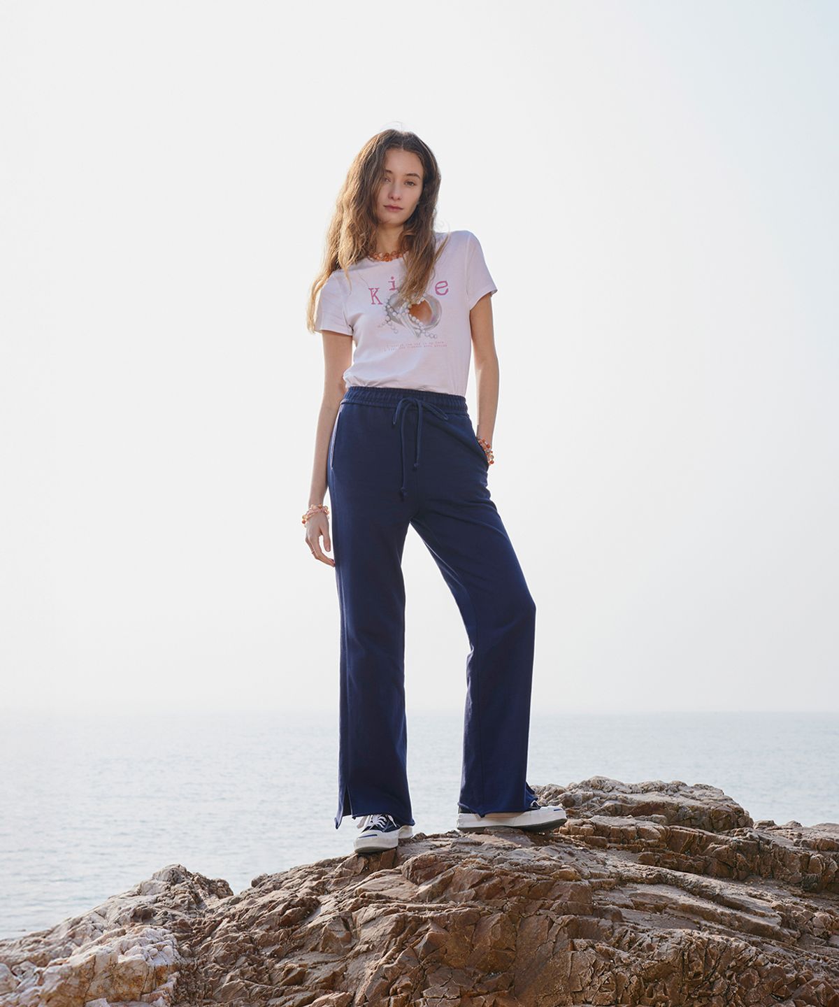 아이스가든에이오공팔(ICE GARDEN A.508) Topshell and Pearl Print T-shirt