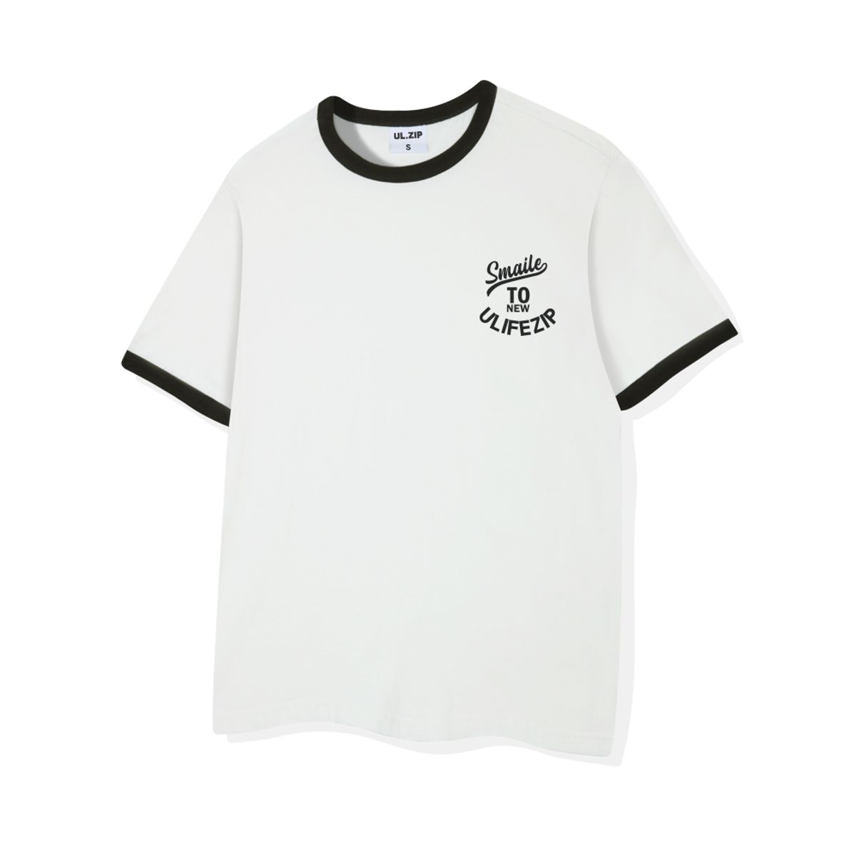 유라이프지(ULIFEZIP) 뉴스마일 오버핏 링거 반팔티 5 Color [ULZE_3006]