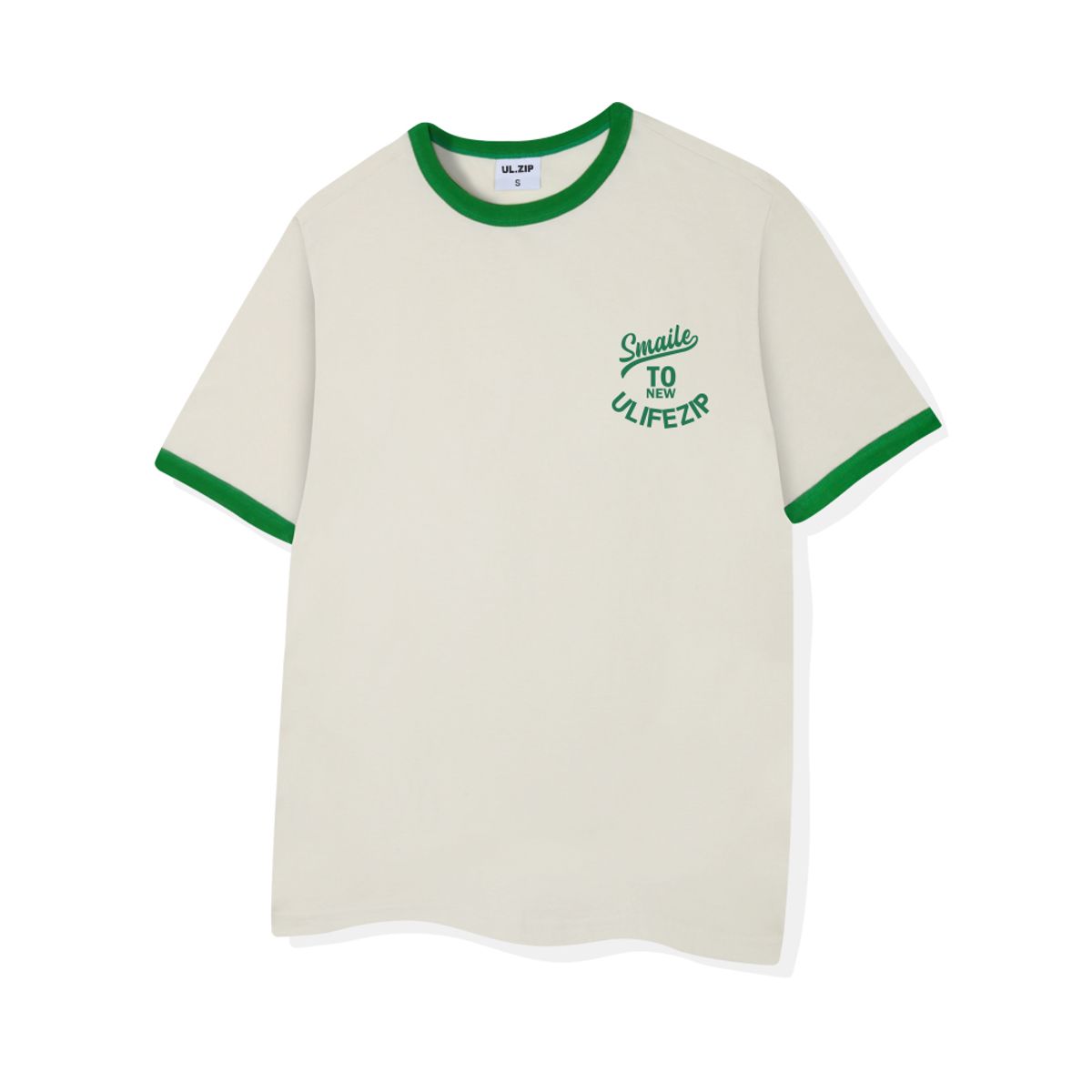 유라이프지(ULIFEZIP) 뉴스마일 오버핏 링거 반팔티 5 Color [ULZE_3006]