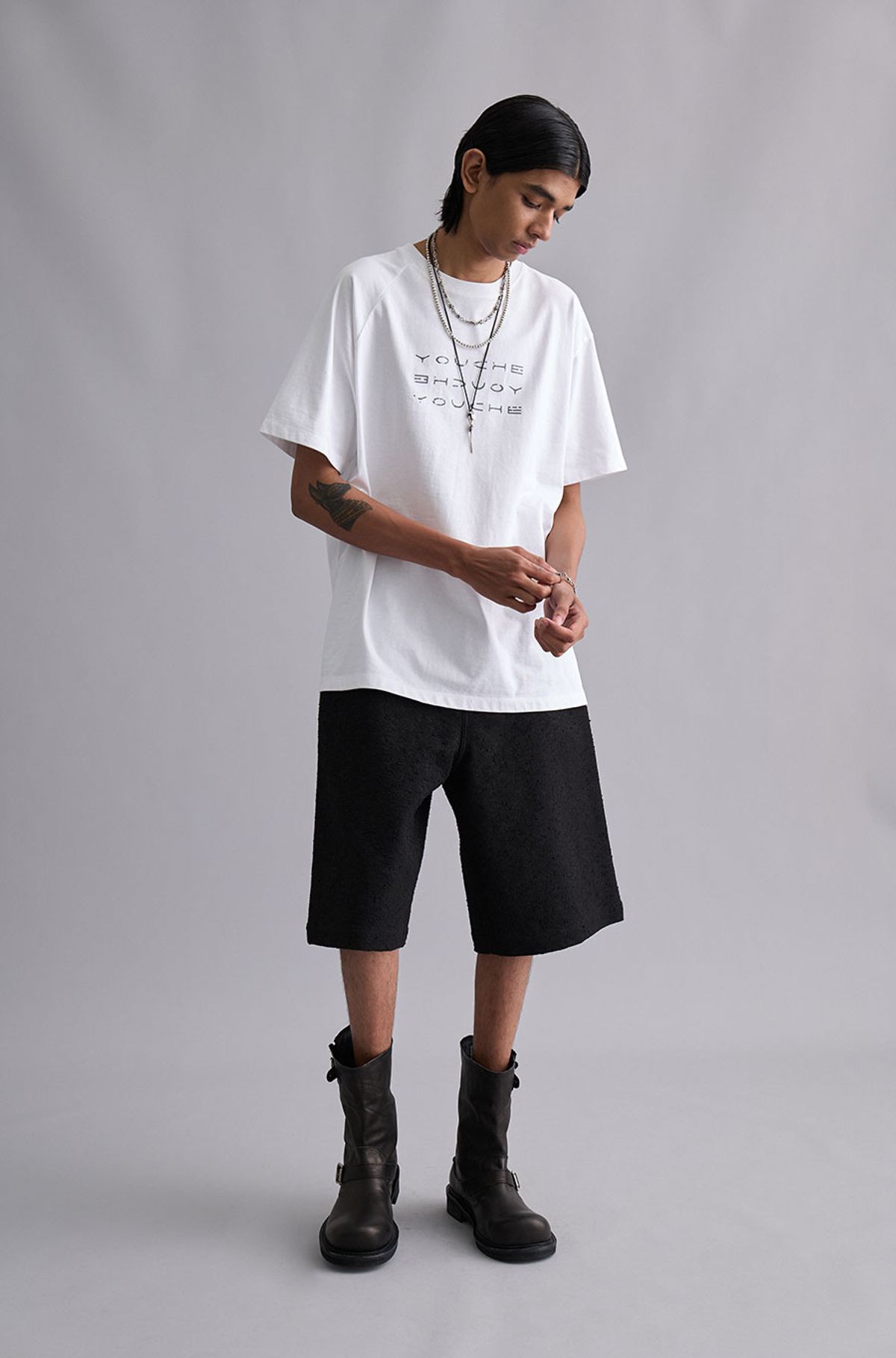 유체 프레타 포르테(YOUCHE PRET A PORTER) SR DUAL SHORT SLEEVE TEE White