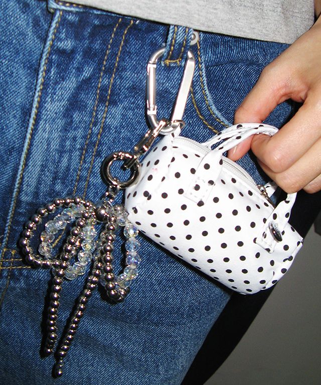 【RONRON】25SS/送料税込 ★ROUND MINI PETIT CROSS BAG★4COLOR MUSINSA | RONRON ROUND MINI PETIT CROSS BAG WHITE BLACK DOT