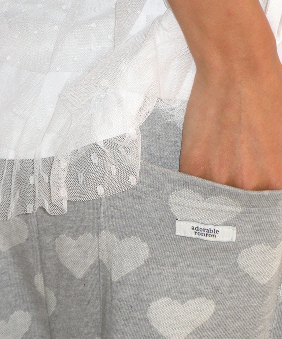 론론(RONRON) HEART DOT TRAINING PANTS GREY