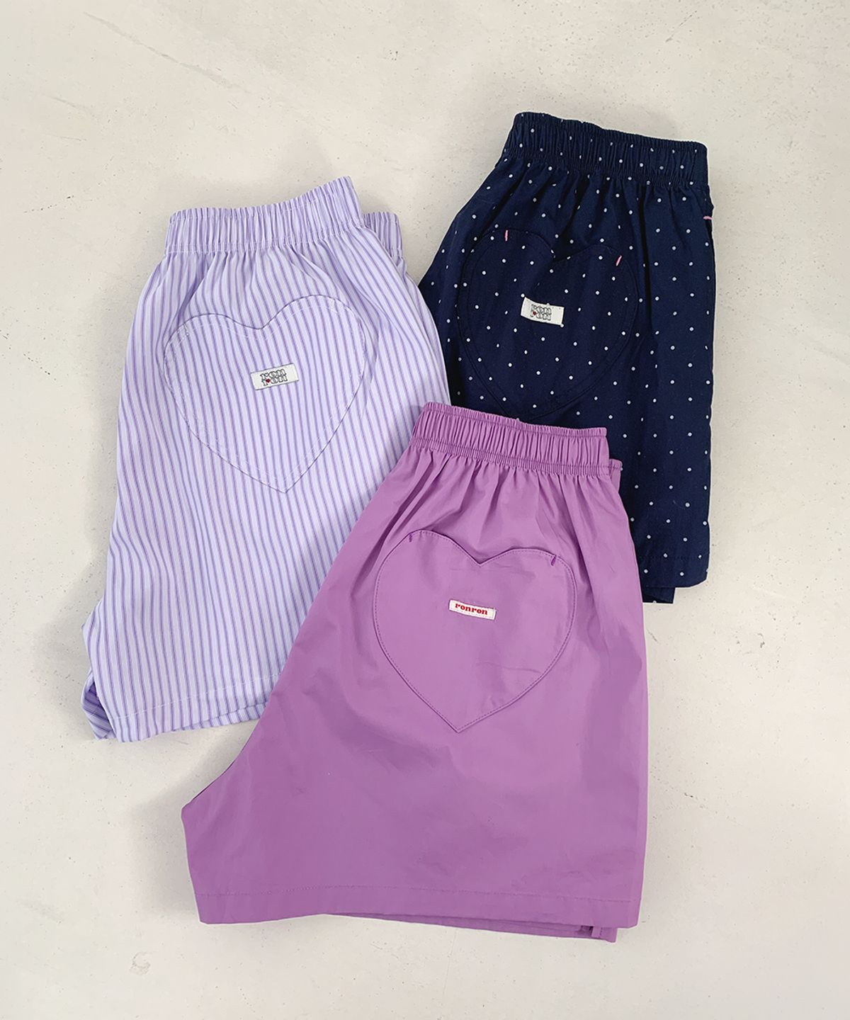 론론(RONRON) HEART POCKET TRUNK SHORT PANTS (9colors)