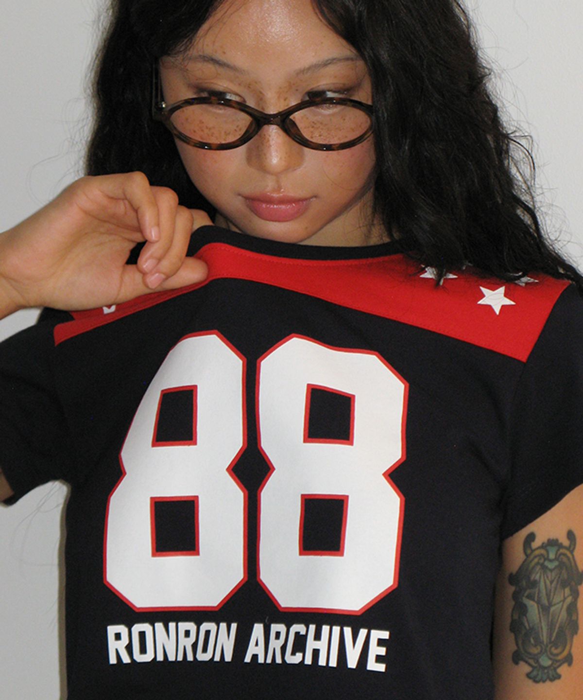 론론(RONRON) SPORTY 88 STAR SHORT T SHIRT NAVY