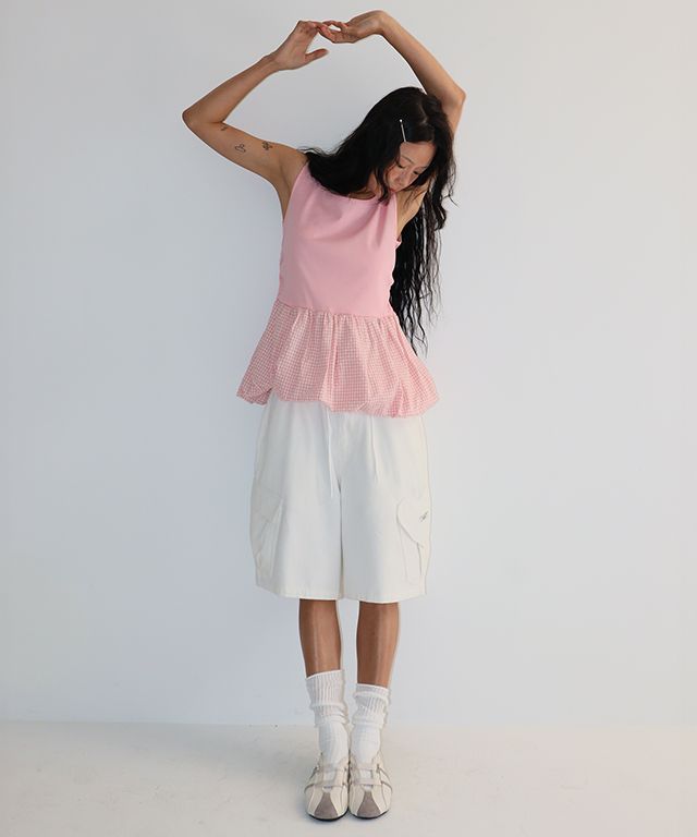 ★RONRON★ PUMPKIN LAYERED SLEEVELESS MUSINSA | RONRON PUMPKIN LAYERED SLEEVELESS PINK