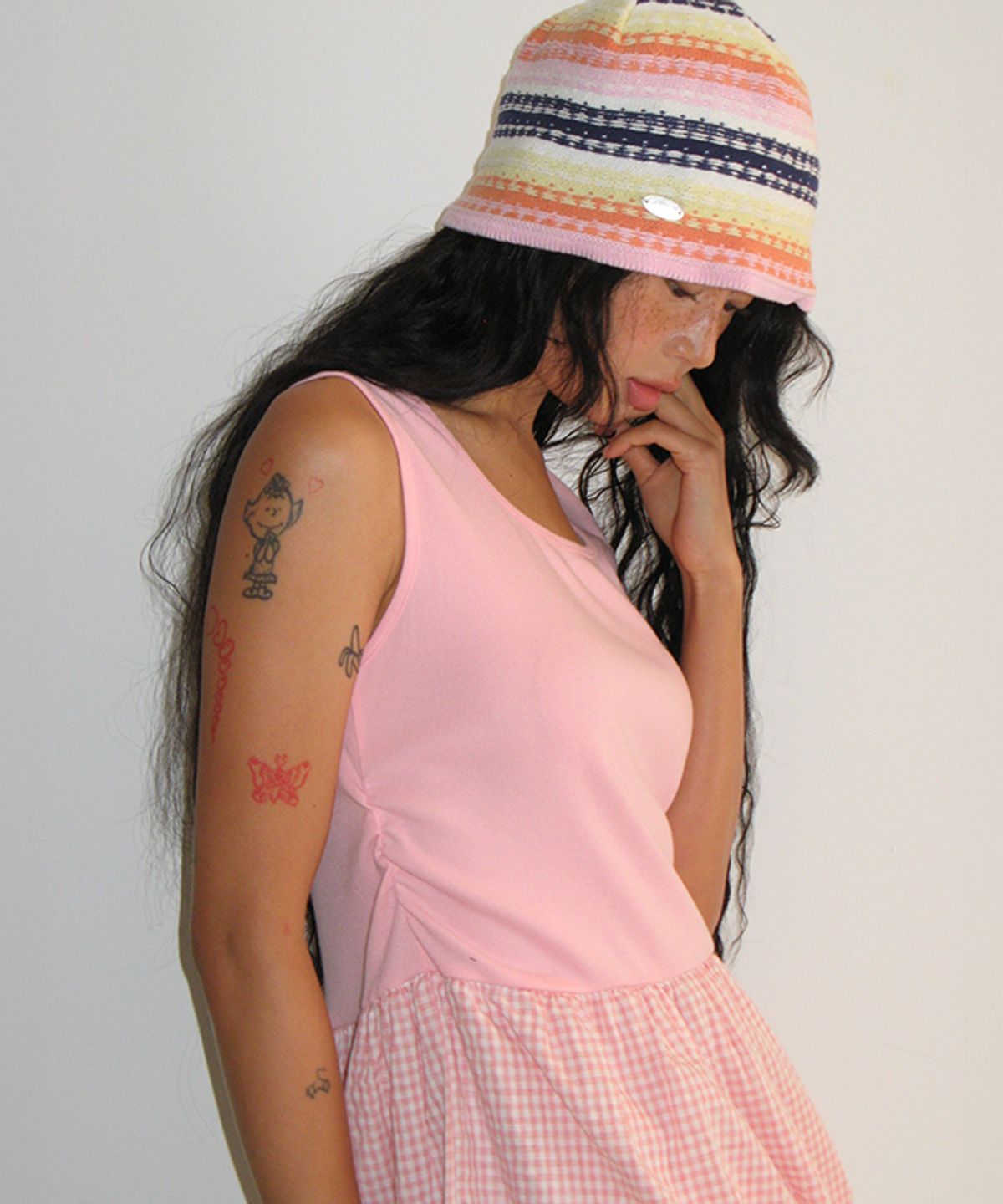 론론(RONRON) PUMPKIN LAYERED SLEEVELESS PINK