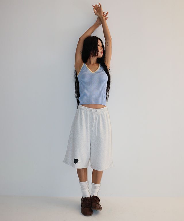 Tシャツ・カットソー RONRON GOLGI KNIT BLOCKING CHARM SLEEVELESS KNIT SOFT BLUE R MUSINSA | RONRON GOLGI BLOCKING CHARM SLEEVELESS KNIT SOFT BLUE