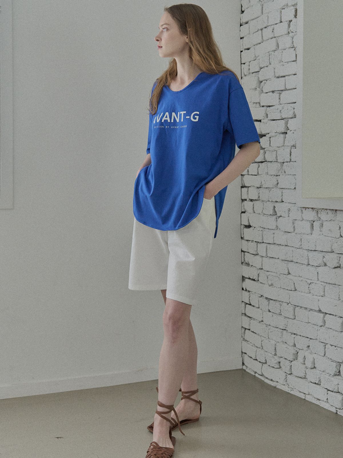 아방(AVANT-G) Cotton Span Short Pants - IVORY