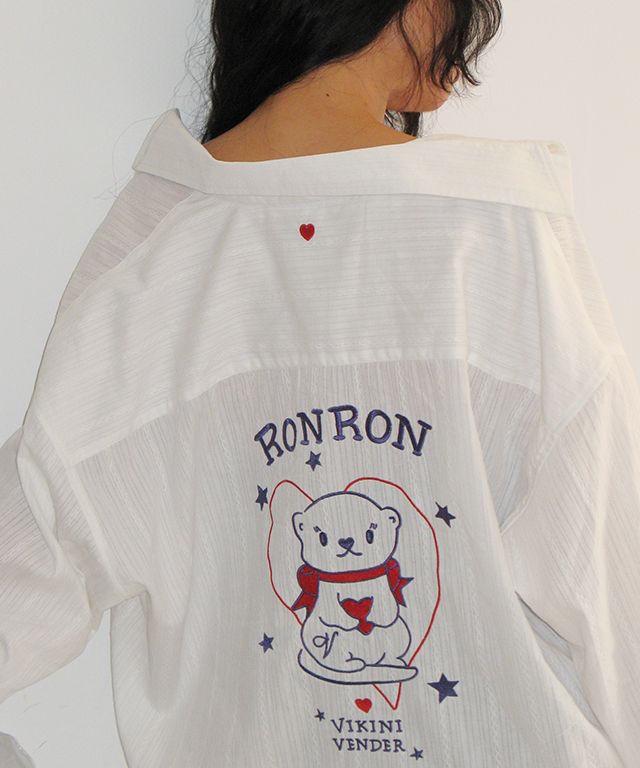 Tシャツ・カットソー RONRON HEART POCKET OVER FIT LONG SLEEVE T SHIRT WHITE MELAN RONRON HEART POCKET OVER FIT SHORT SLEEVE T SHIRT WHITE