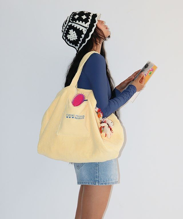 ショルダーバッグ・ポシェット RONRON TERRY BEACH BAG SOFT YELLOW VV25BBG1858SY MUSINSA | RONRON TERRY BEACH BAG SOFT YELLOW