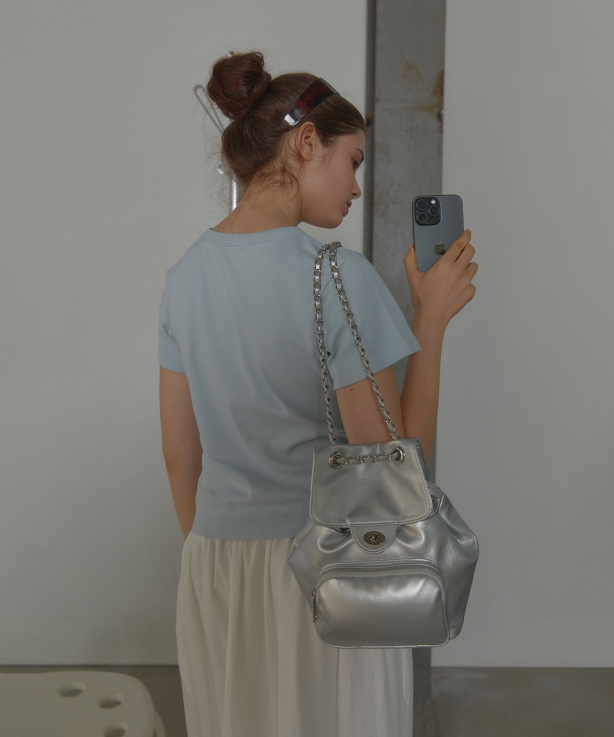 아노에틱(ANOETIC) ANC CLASSIC OUTPOCKET BACKPACK_SILVER