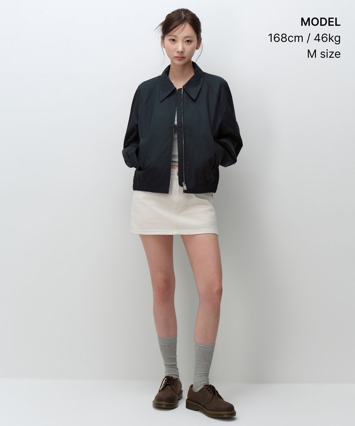 무신사 스탠다드 우먼(MUSINSA STANDARD WOMAN) 우먼즈 코튼 블루종 재킷 [네이비]