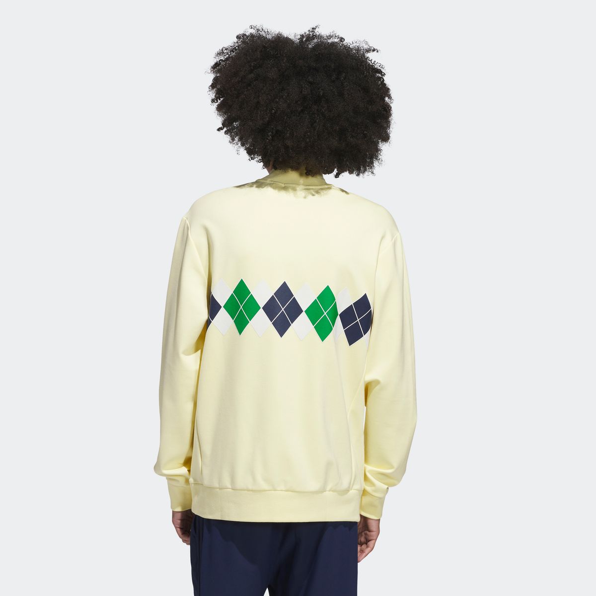 아디다스 골프(ADIDAS GOLF) 오리지널스 아가일 프린티드 쿼터집 스웨트셔츠 JE8273