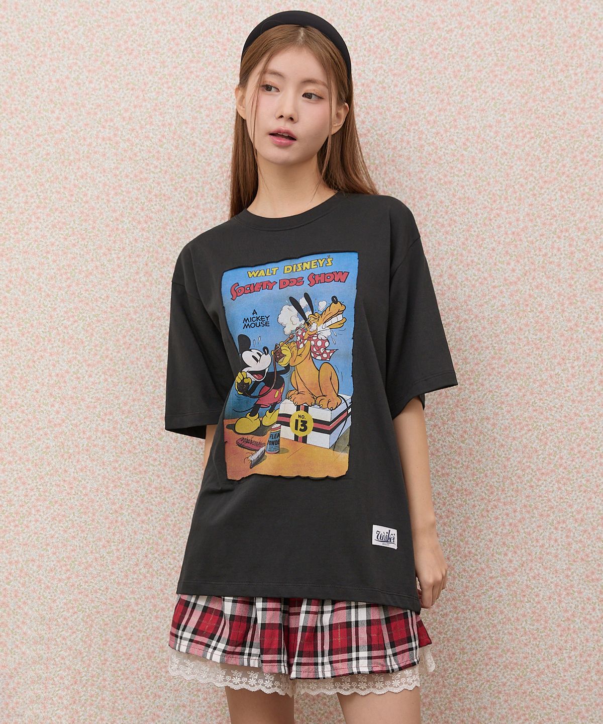 와이케이(WAIKEI) 미키마우스_빈티지 포스터 반팔티셔츠 블랙
