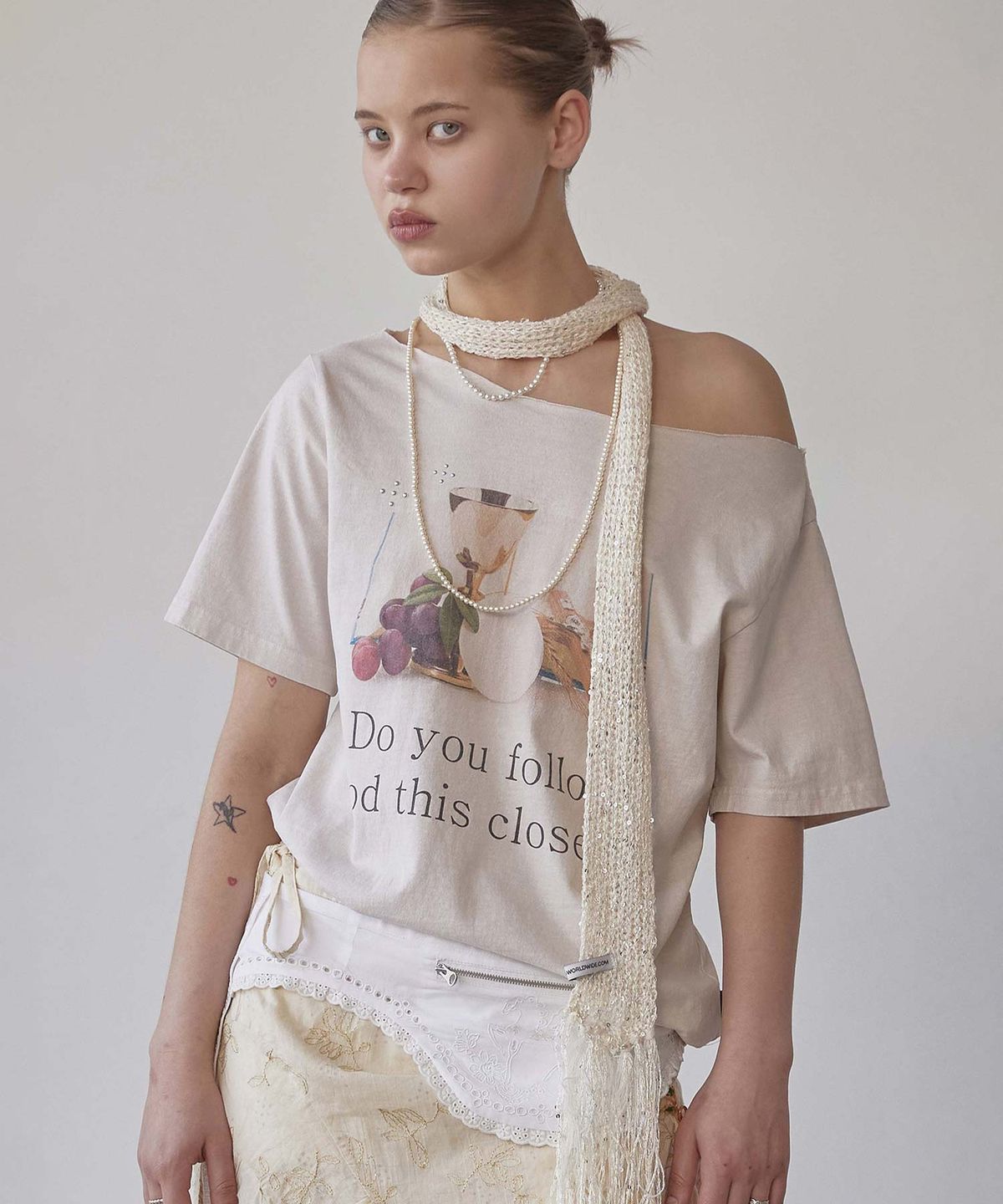 스컬프터(SCULPTOR) Cotton Apron Belt White