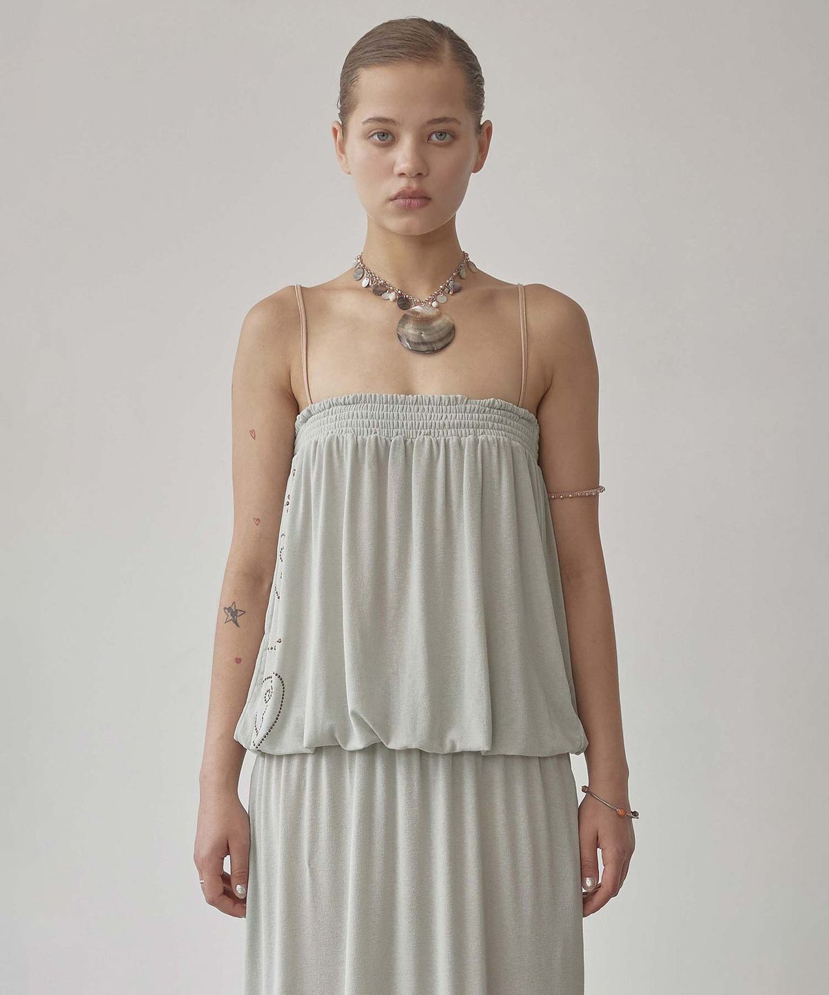 스컬프터(SCULPTOR) 2way Nymphs Tube Dress Misty Blue