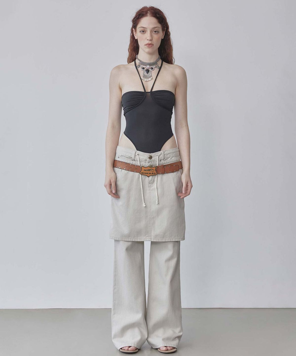 스컬프터(SCULPTOR) Braided Bodysuit Black