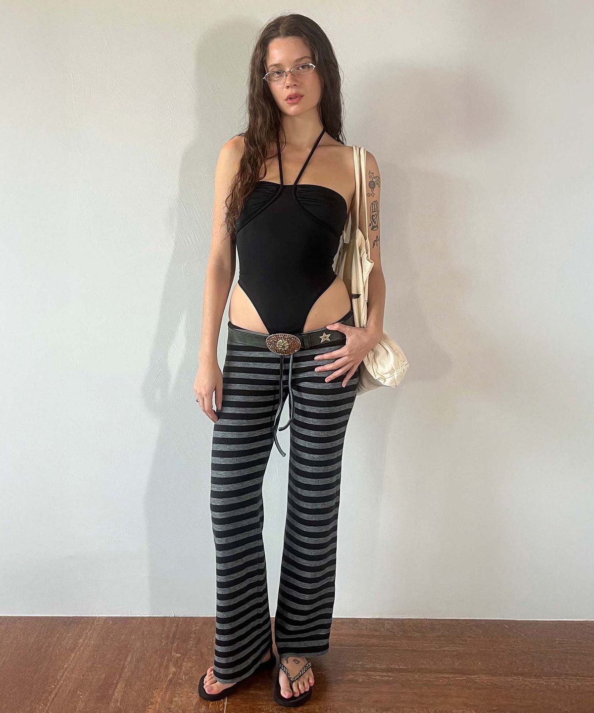 스컬프터(SCULPTOR) Braided Bodysuit Black