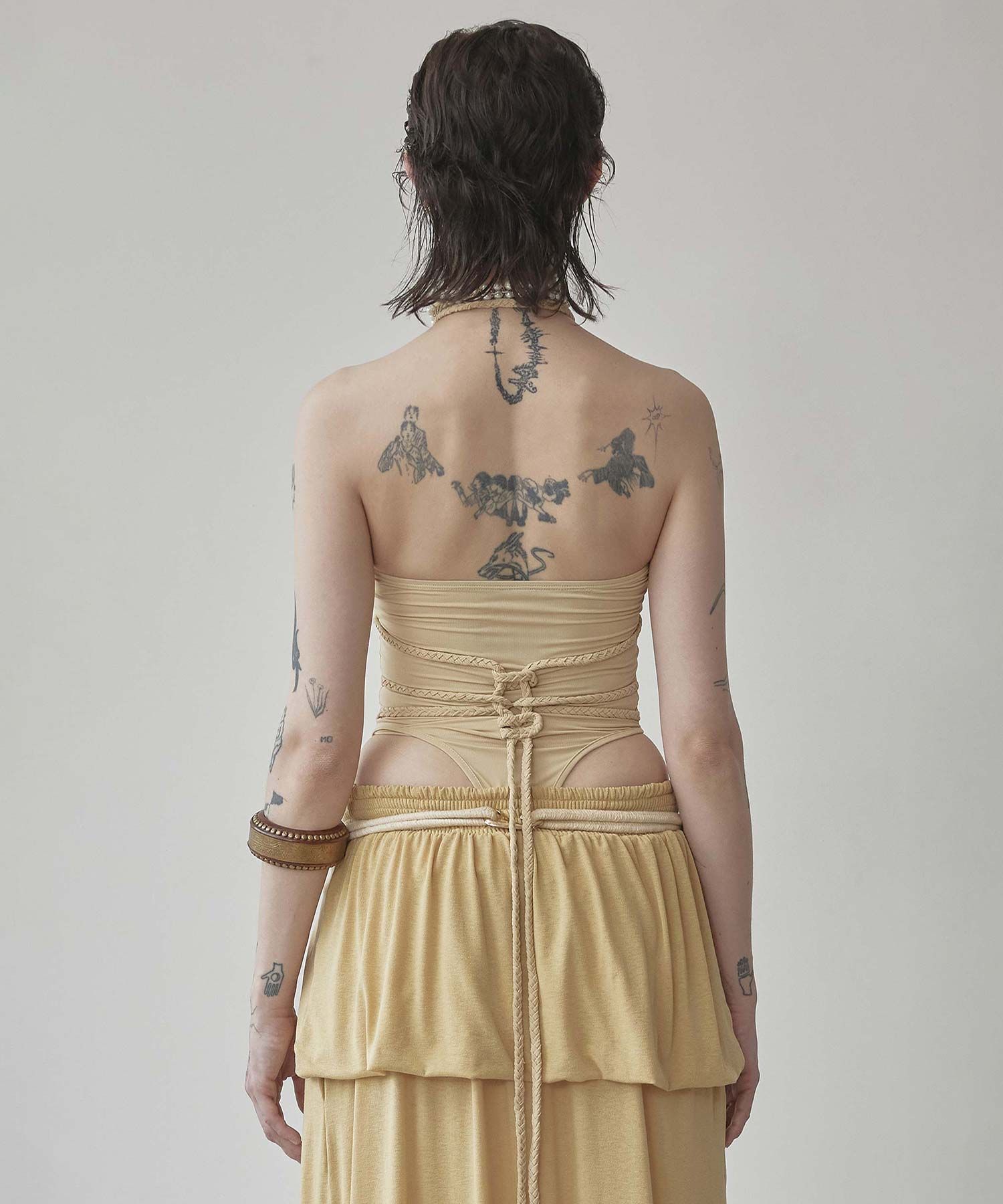 MUSINSA公式 | SCULPTOR Braided Bodysuit Raw