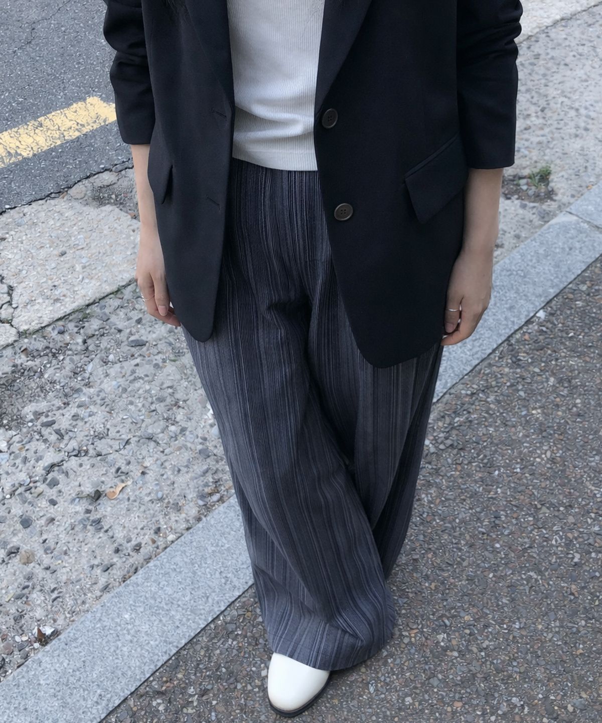 줄리아페페(JULIAPEPE) Natural Stripe Pants (Blue)