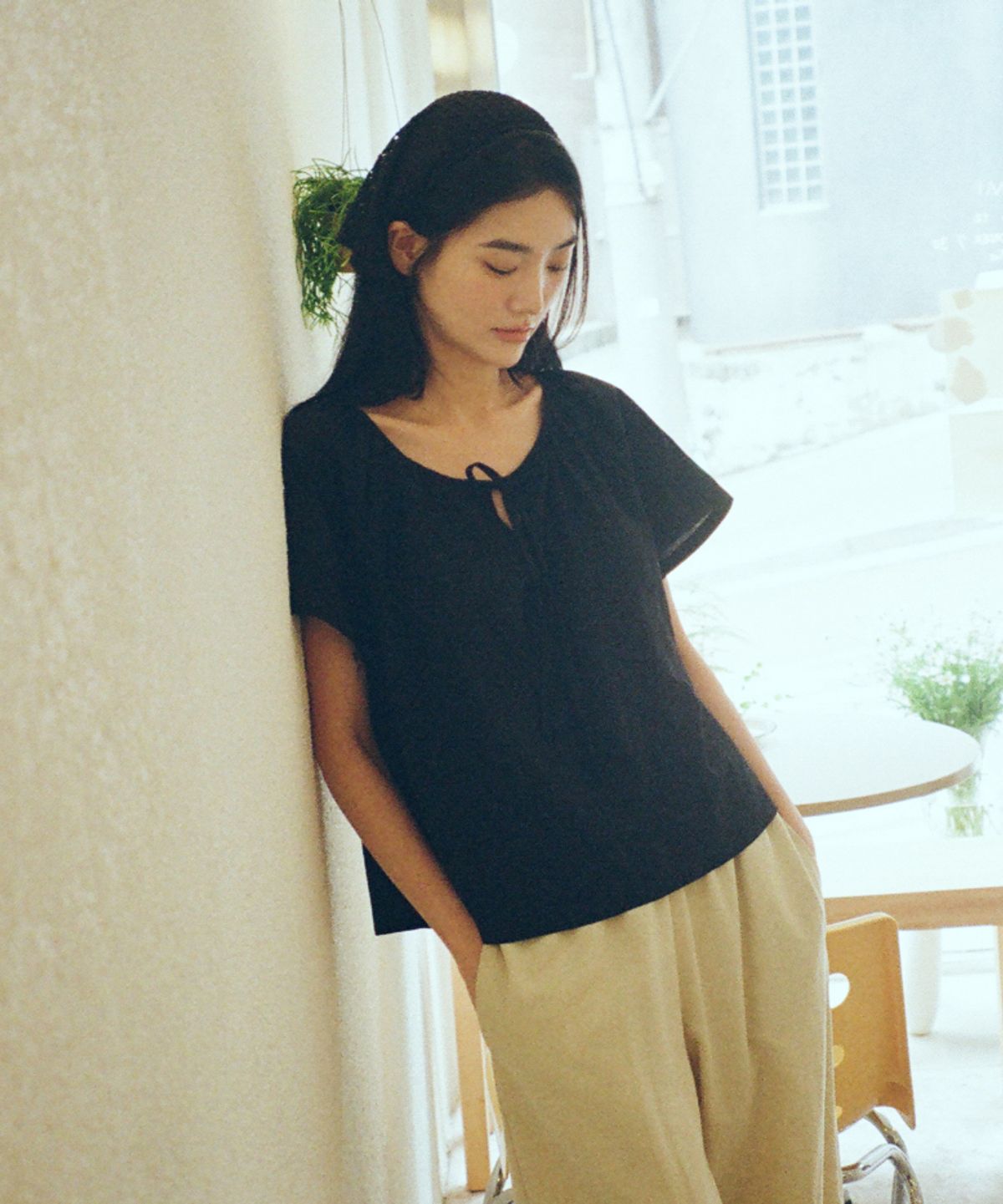 줄리아페페(JULIAPEPE) Lace Bandana (Black)