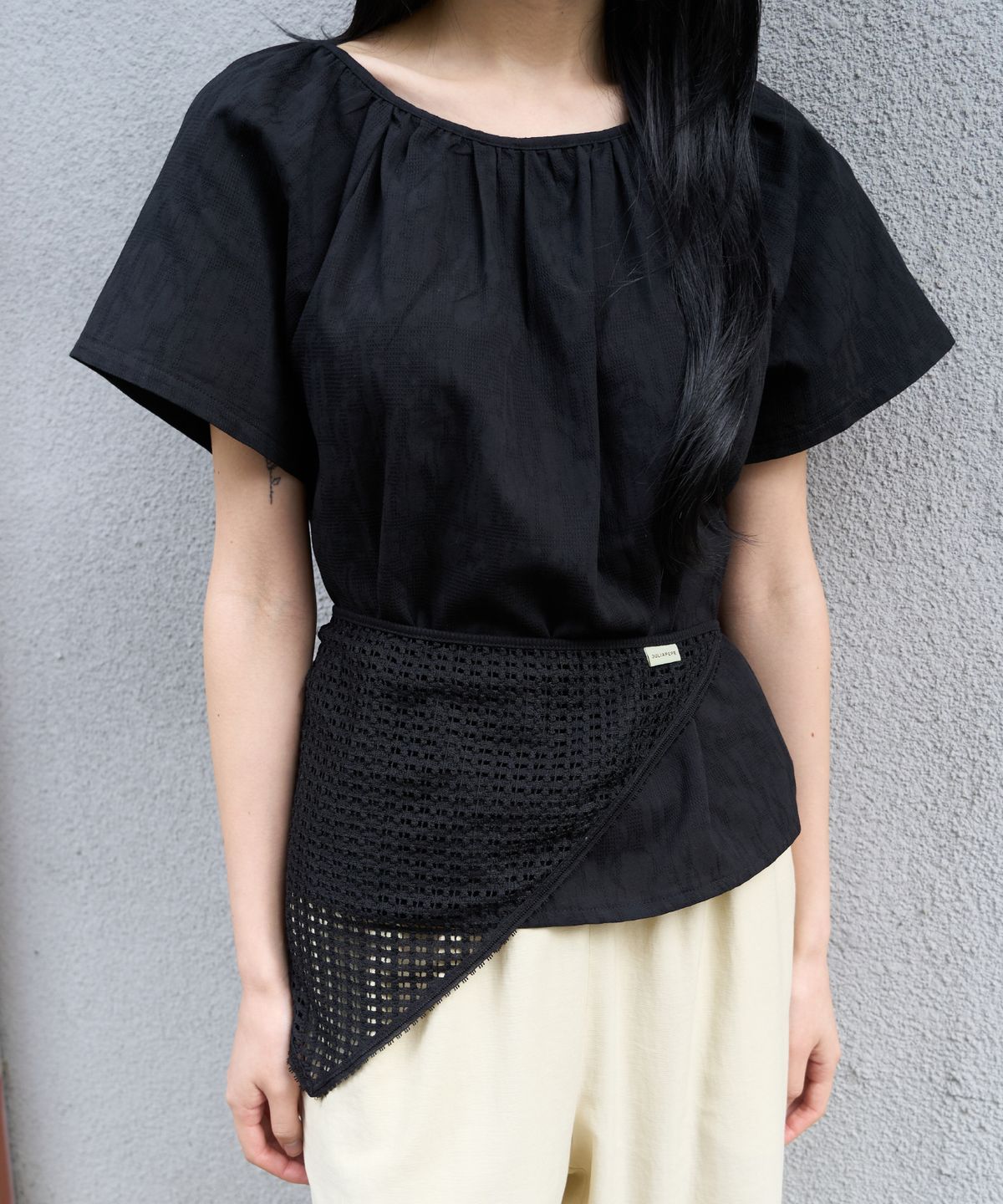 줄리아페페(JULIAPEPE) Lace Bandana (Black)