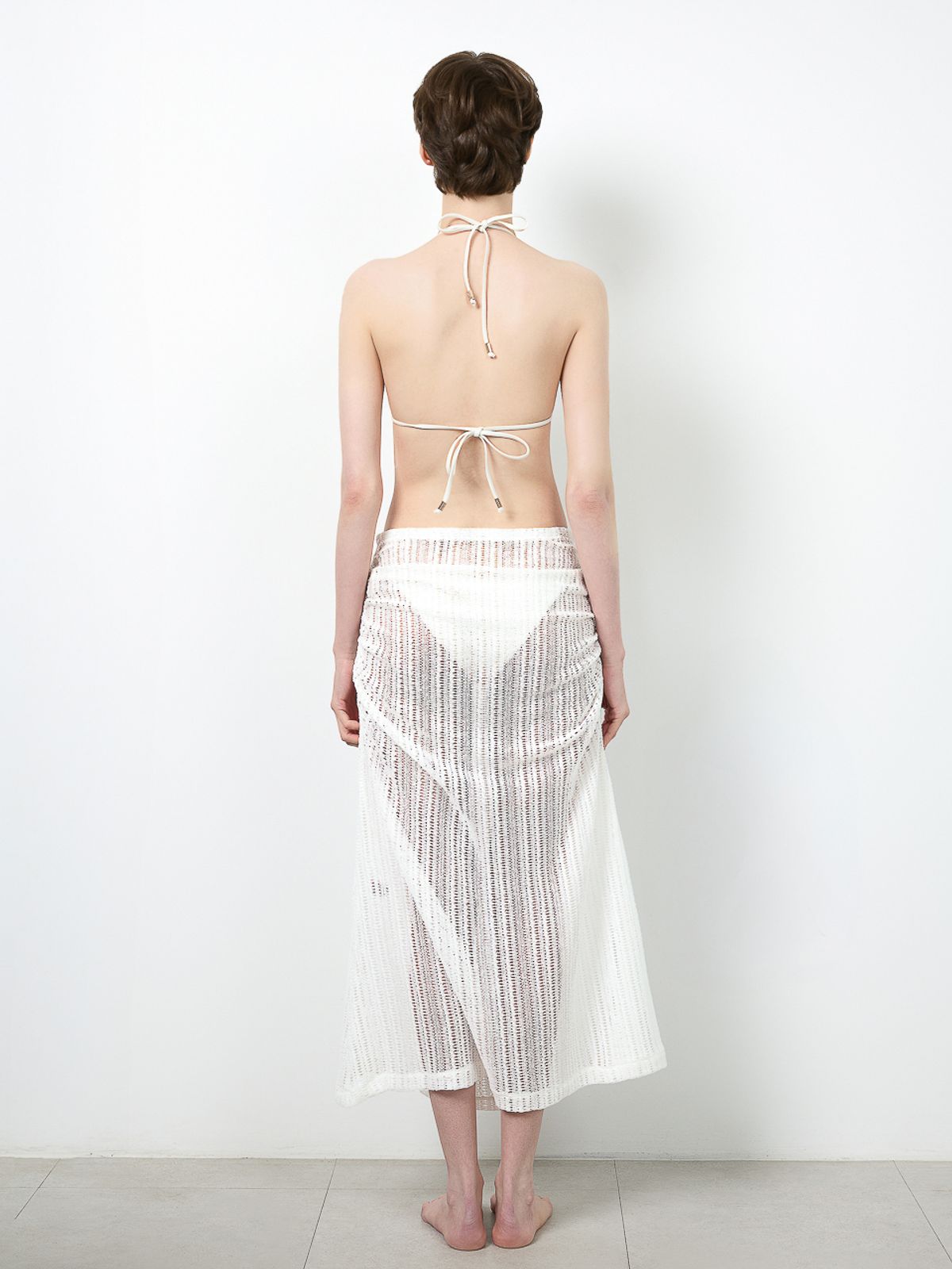 로에(LEAUET) Carmen Knit Bikini + Maxi Skirt SET (3pcs) 2colors