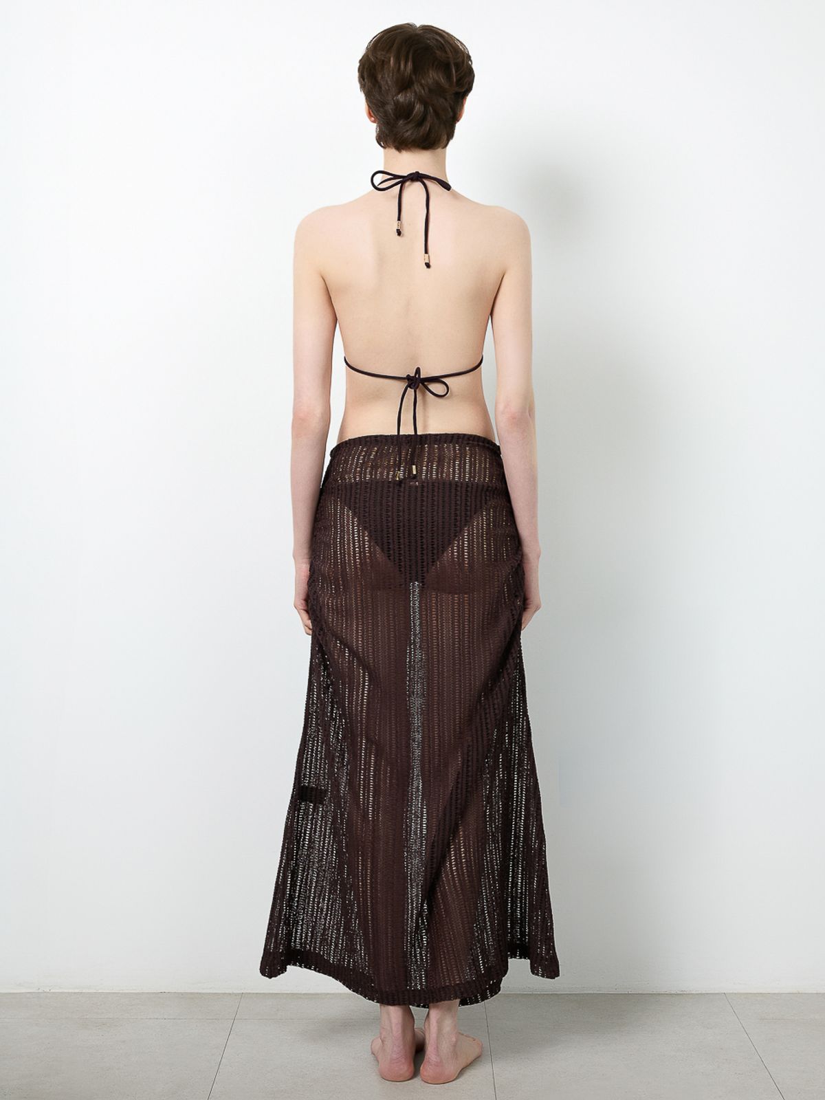 로에(LEAUET) Carmen Knit Bikini + Maxi Skirt SET (3pcs) 2colors