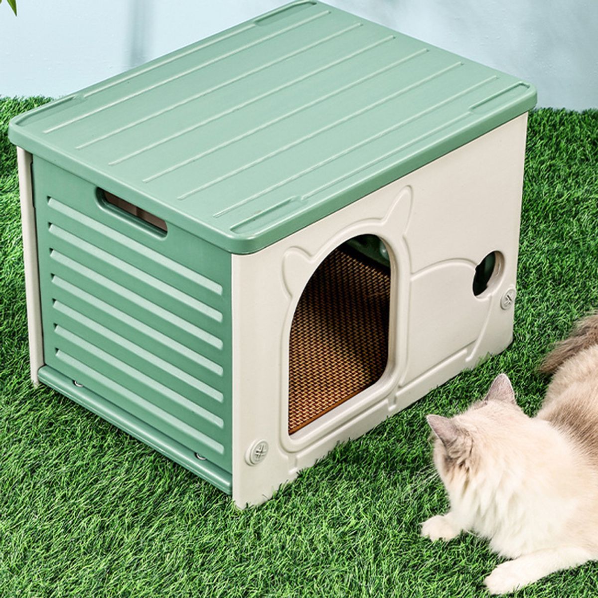 개과천선(GAEKWACHEONSUN) 코비아 고양이 하우스 그레이