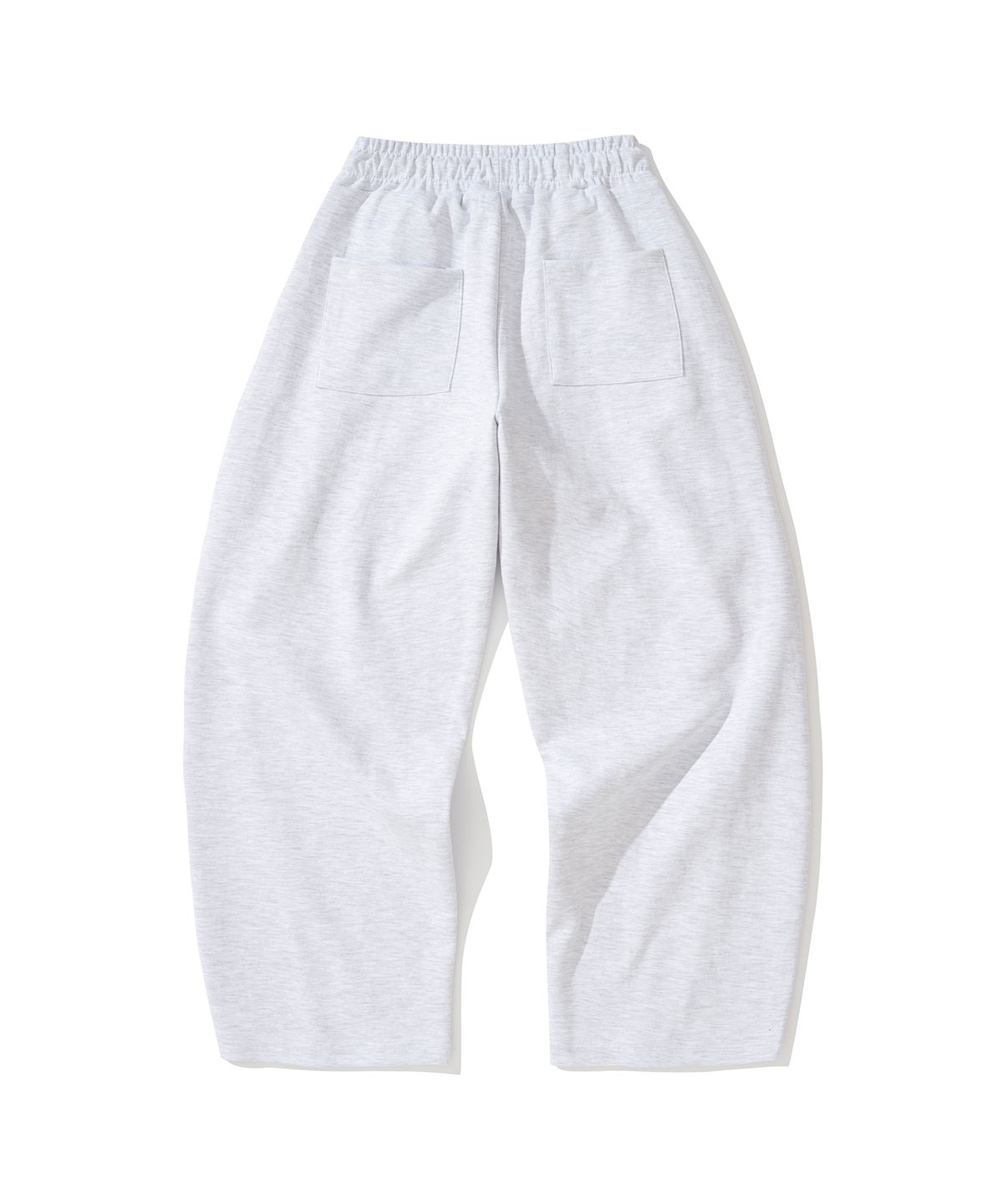 니티드(KNITTED) 커브드 트레이닝 팬츠 MELANGE WHITE