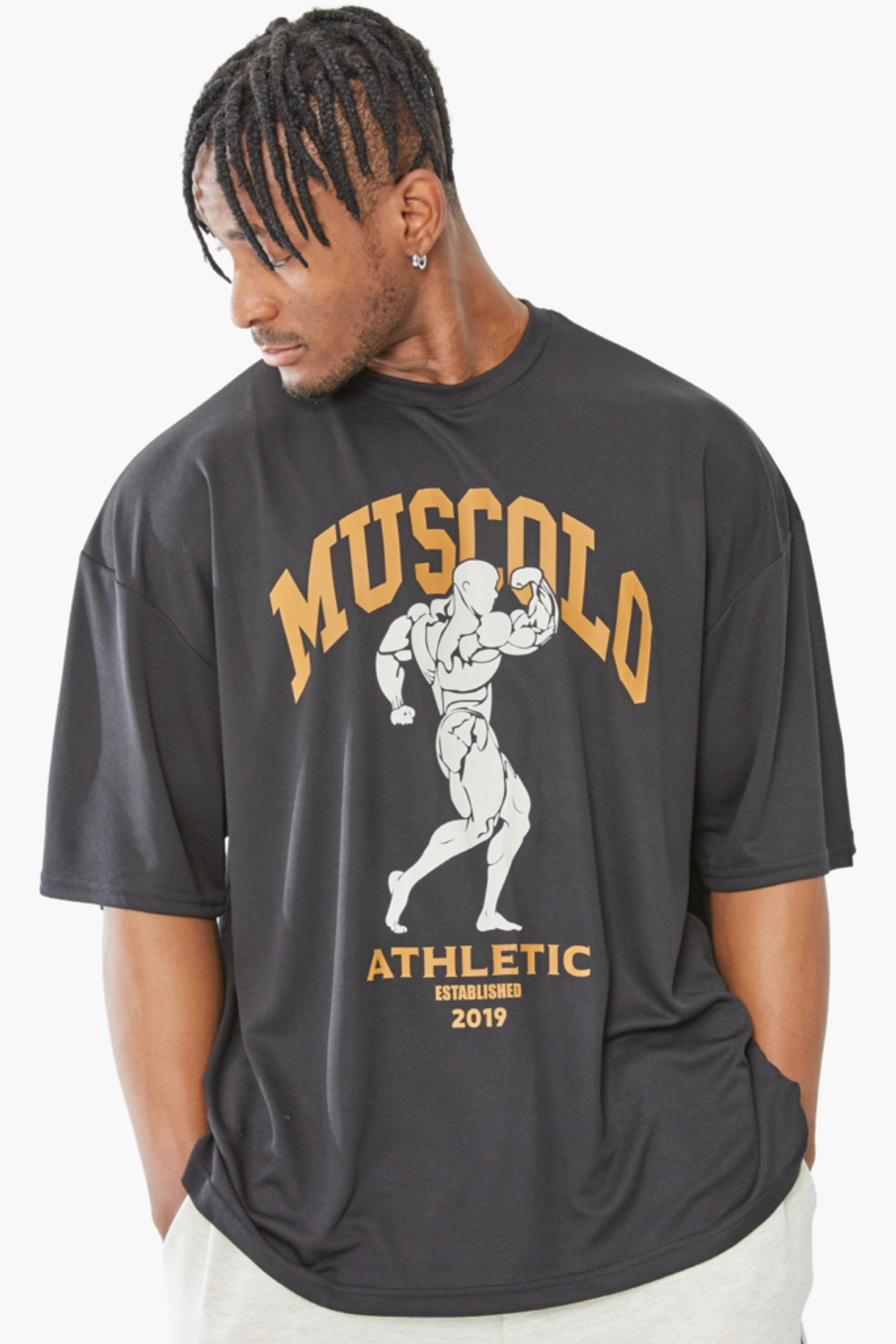 머스콜로(MUSCOLO) AIR COOLING TECH SHORT SLEEVE BLACK(BROWN)