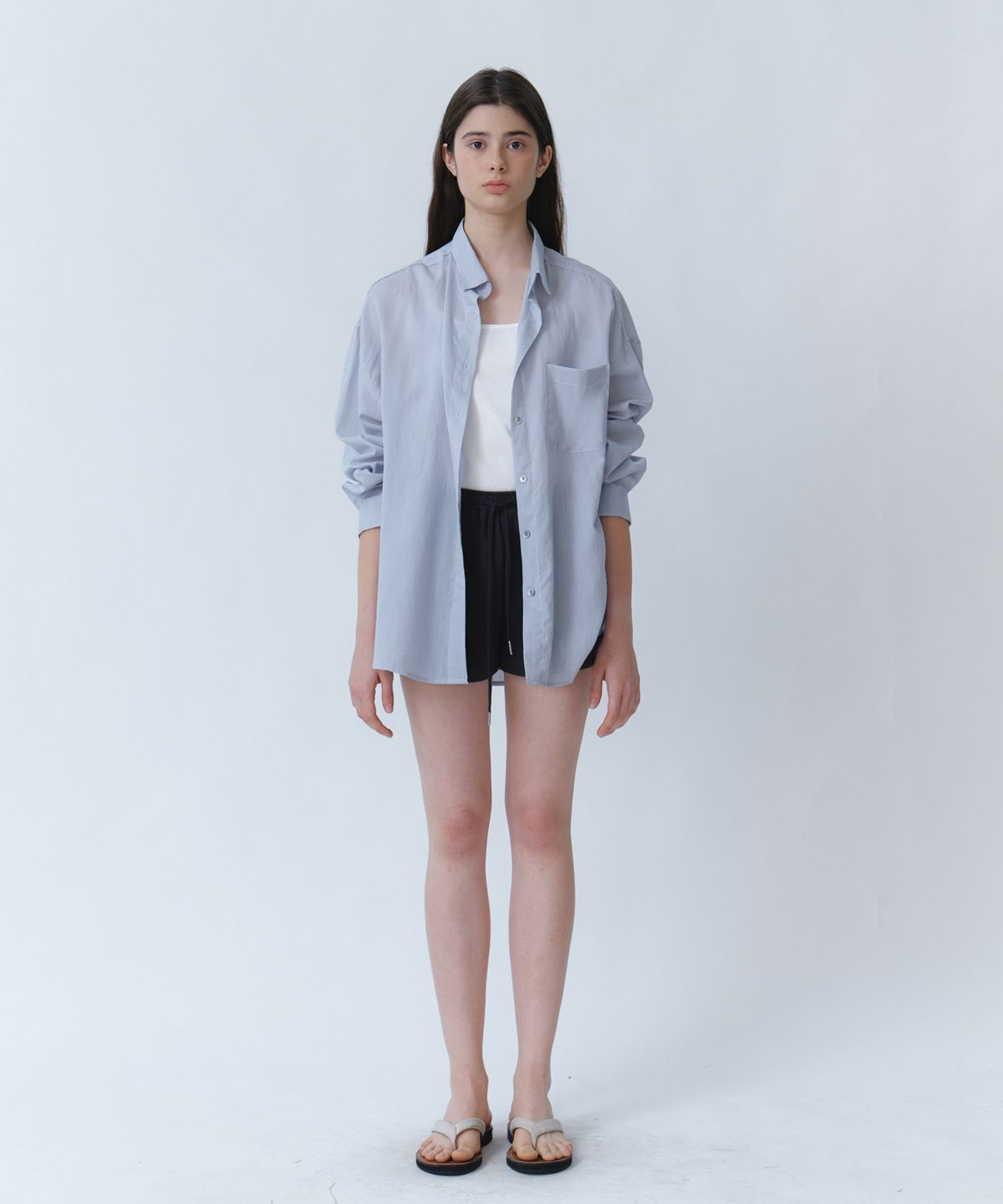 유라고(URAGO) Airy loose sheer shirt