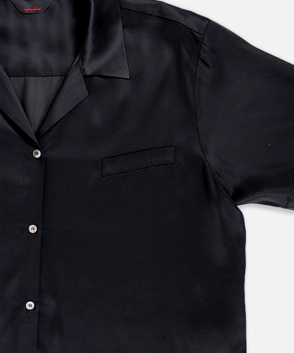 애니타임로릭(ANYTIME LOREAK) LILIUM SILK SHIRT - BLACK