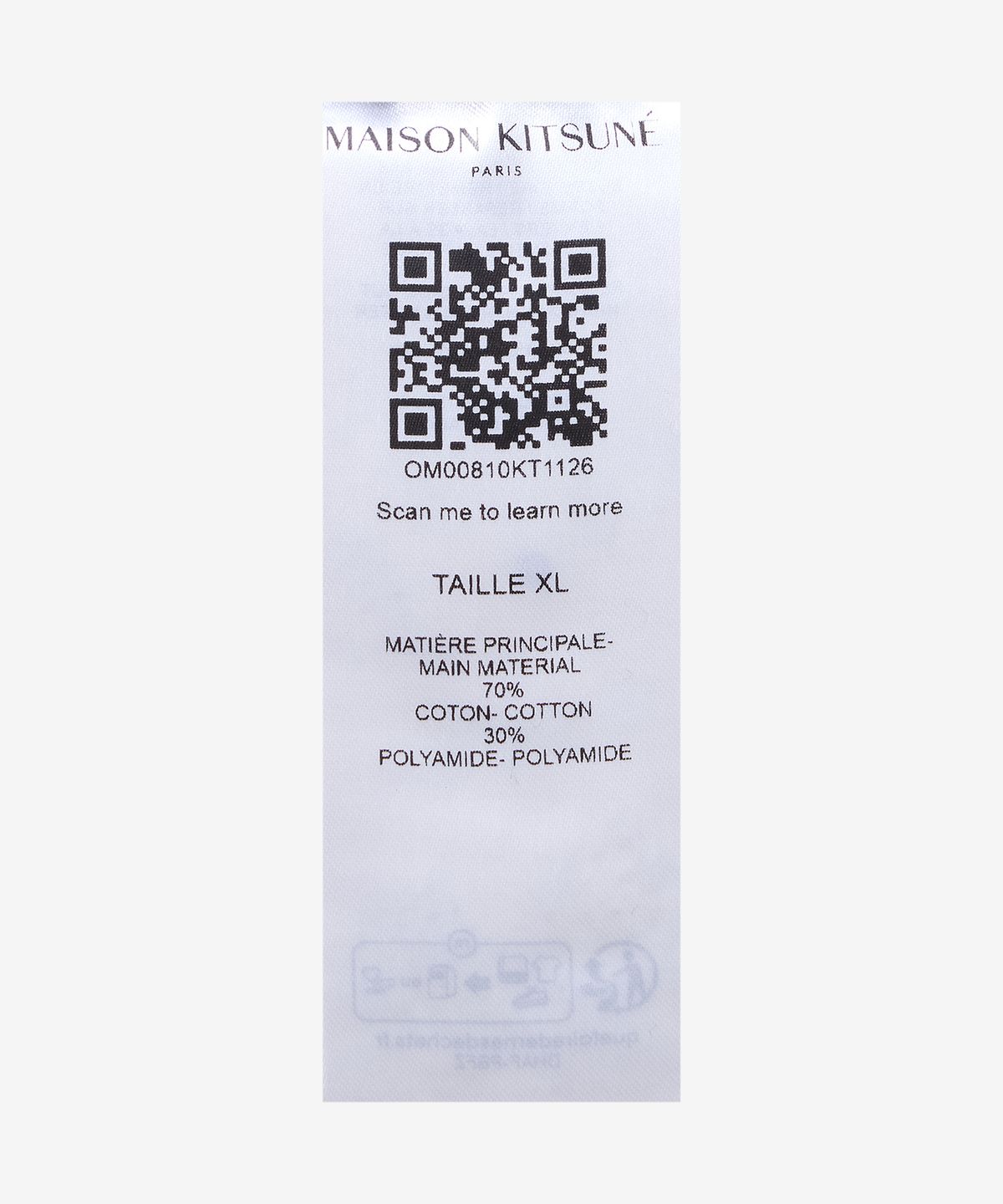 메종 키츠네(MAISON KITSUNE) 핸드라이팅 로고 베스트 - 블랙 / OM00810KT1126P199