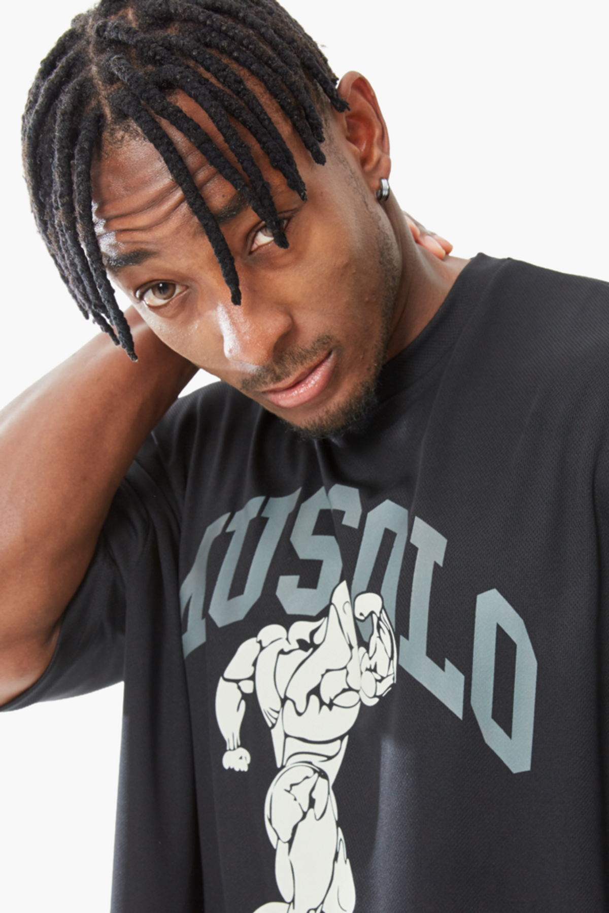 머스콜로(MUSCOLO) AIR COOLING TECH SHORT SLEEVE BLACK(GREY)