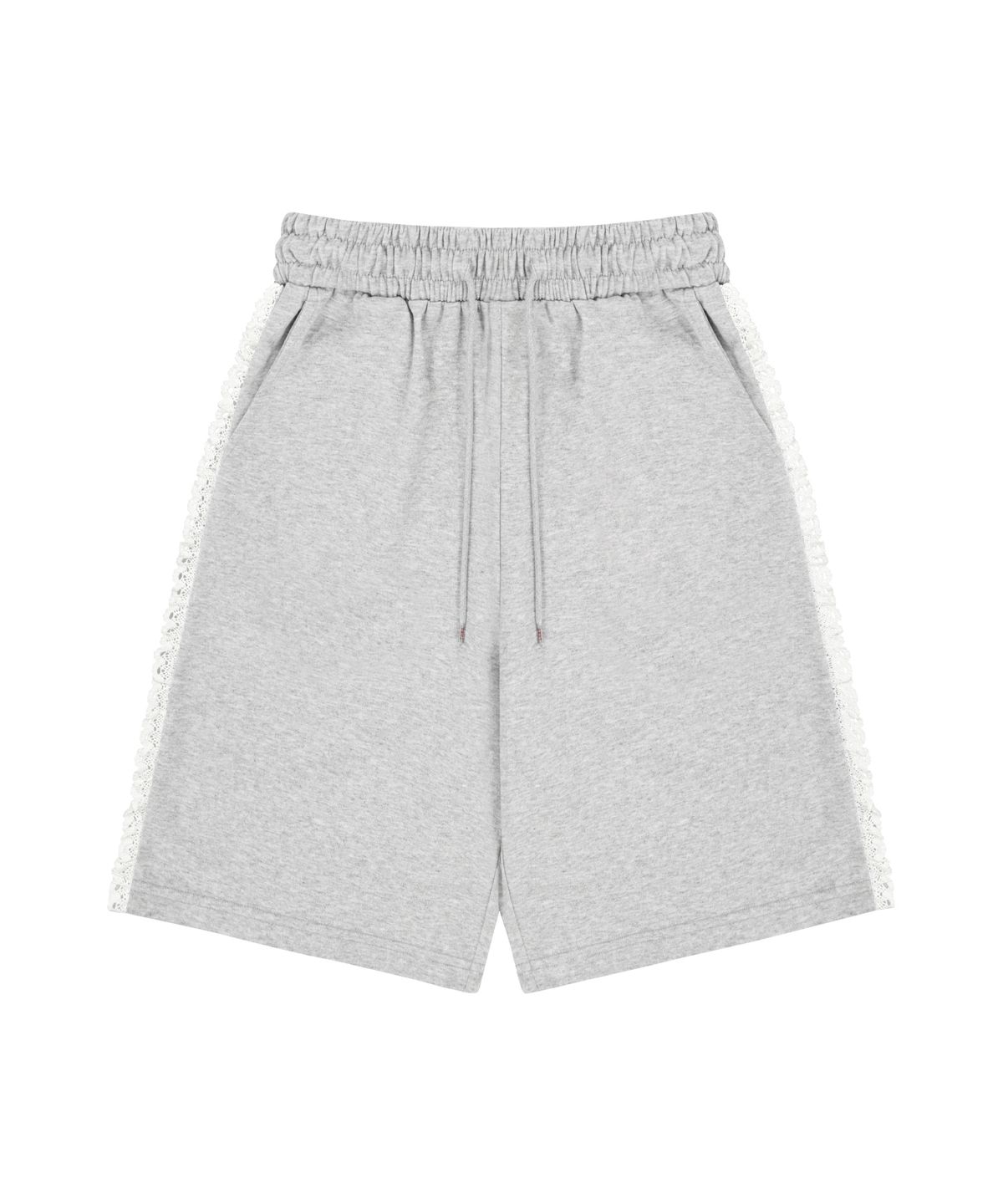 에스이에스티(S'EST) Lace Track Bermuda Shorts Gray