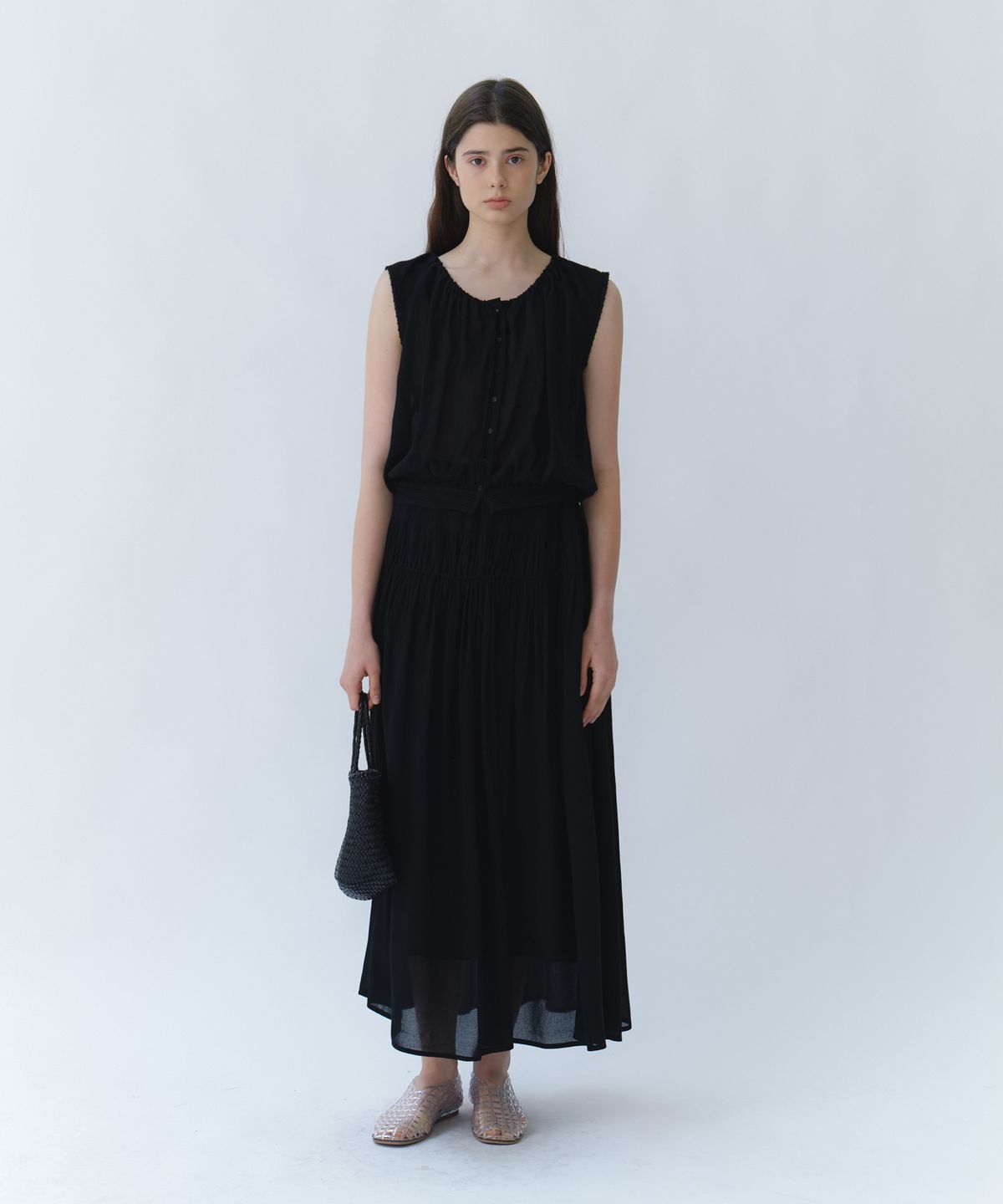 유라고(URAGO) Clair lace sleeveless blouse