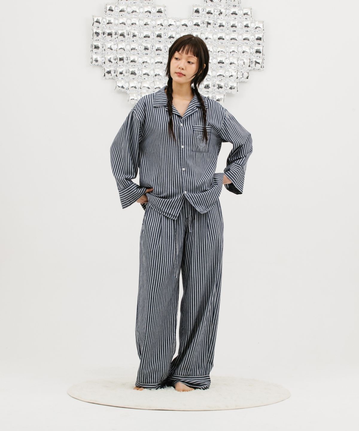 멧앤멜(MATT AND MEL) [TOBAKE] Stripe Pajama Set