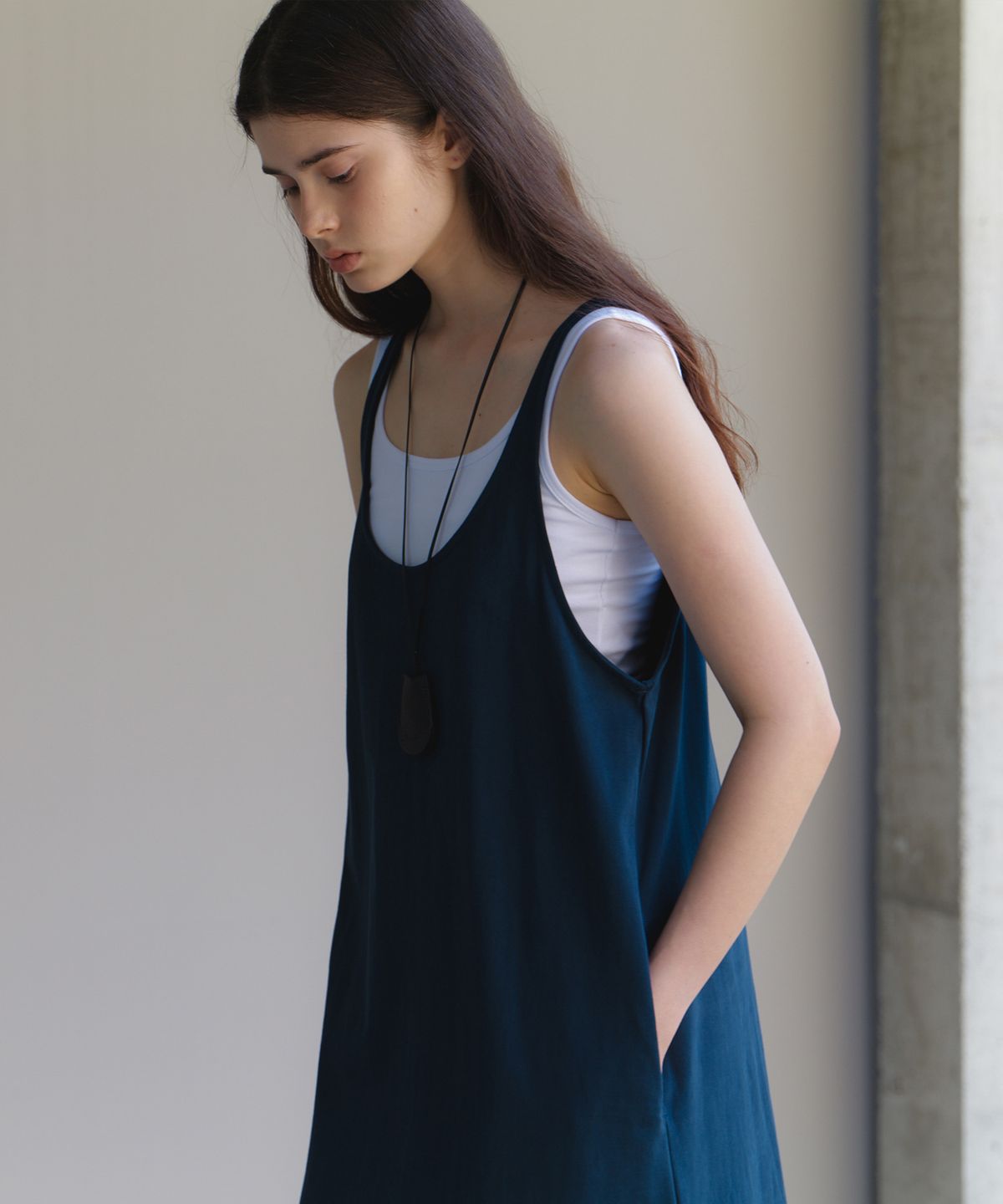 유라고(URAGO) Dove cotton sleeveless dress