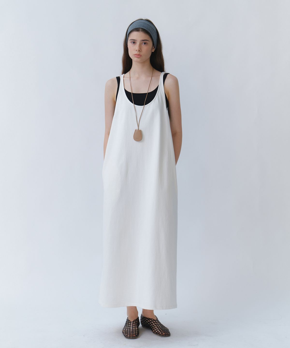 유라고(URAGO) Dove cotton sleeveless dress