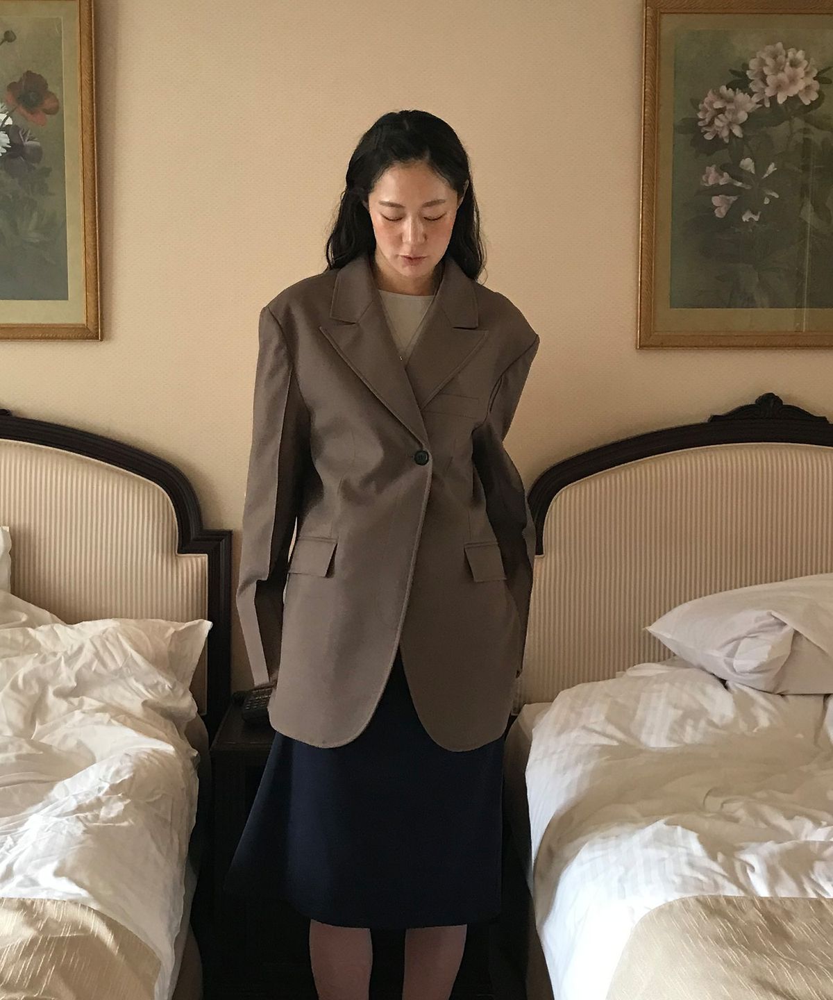 마조네(MA JOURNEE) BOYFRIEND DOUBLE BUTTON JACKET_MOCHA