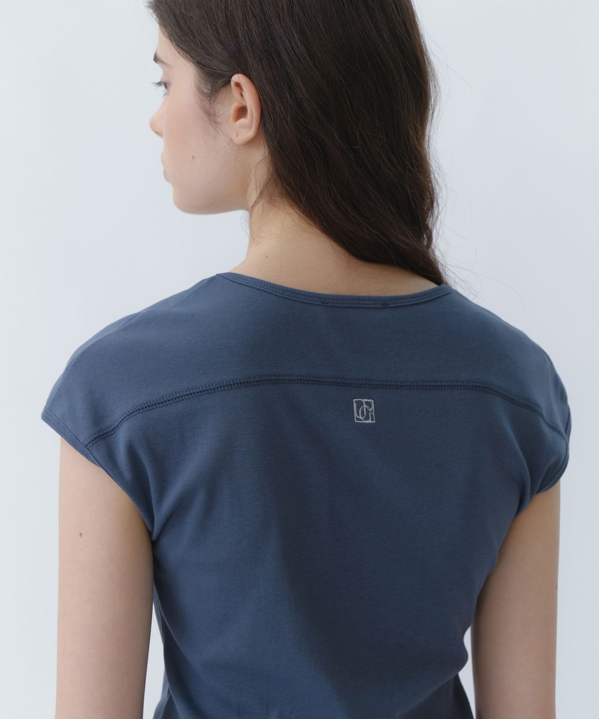 유라고(URAGO) Line cap sleeve t-shirt