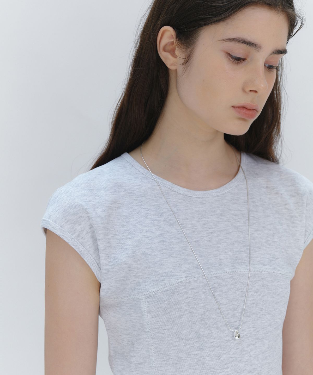 유라고(URAGO) Line cap sleeve t-shirt