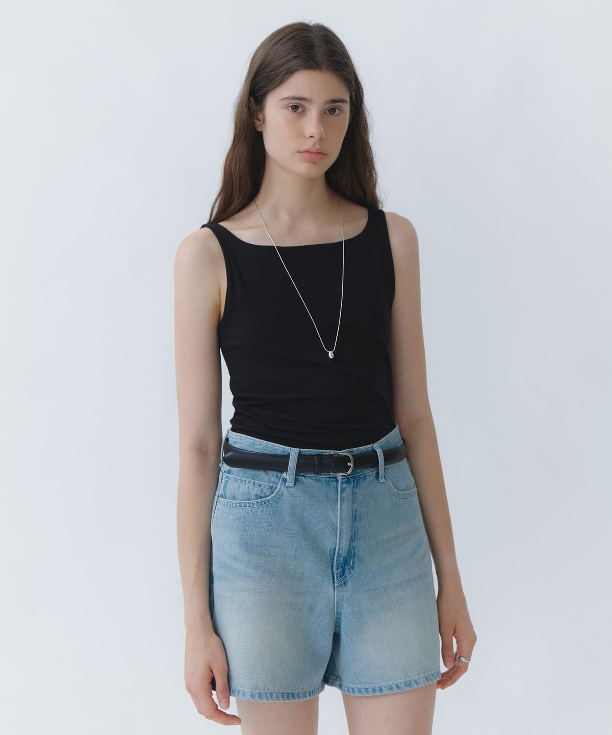 유라고(URAGO) Jamie half denim pants