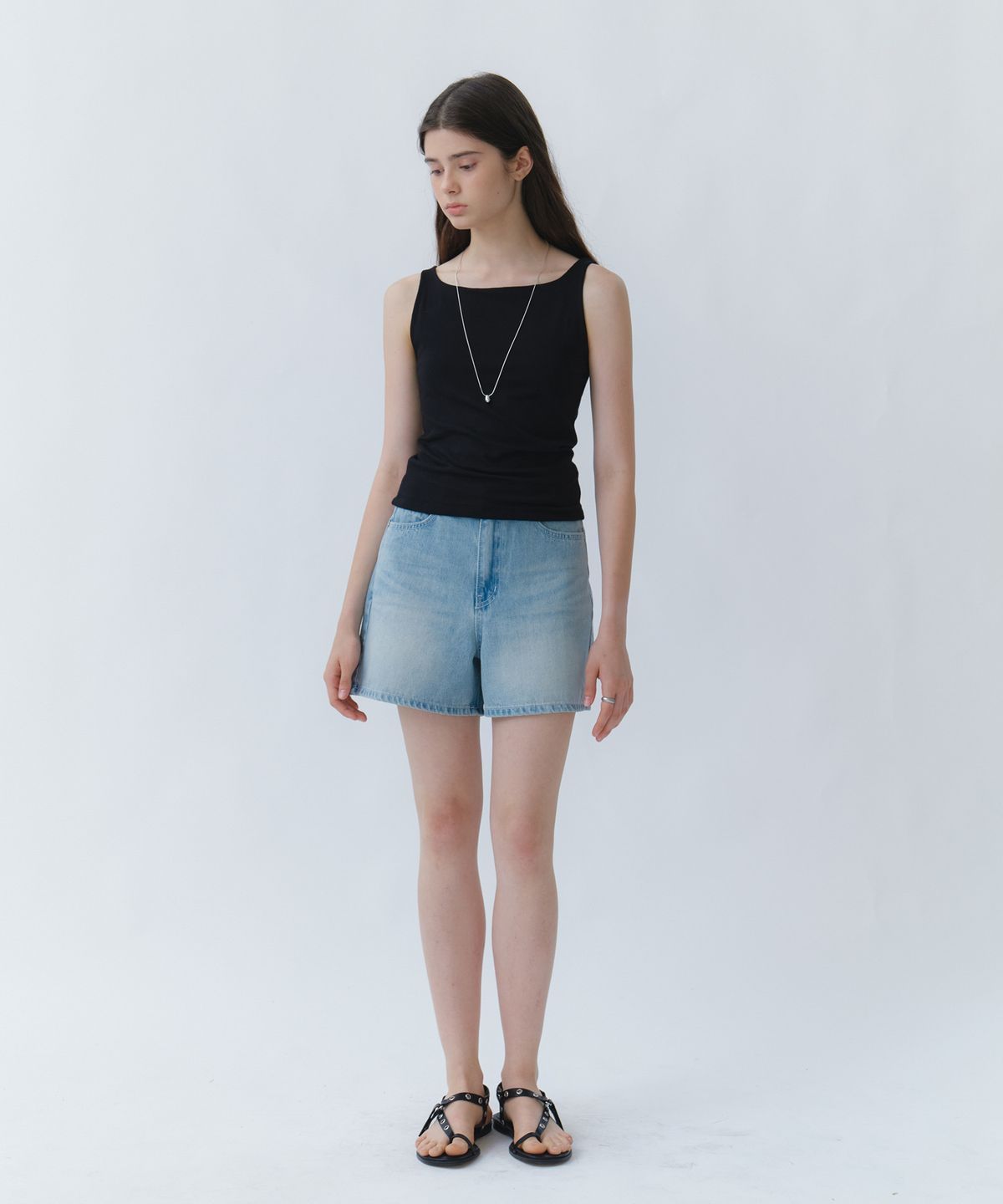 유라고(URAGO) Jamie half denim pants